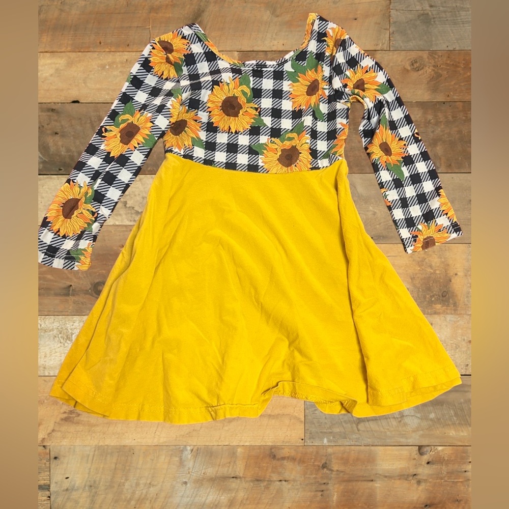 5T girls sunflower dress